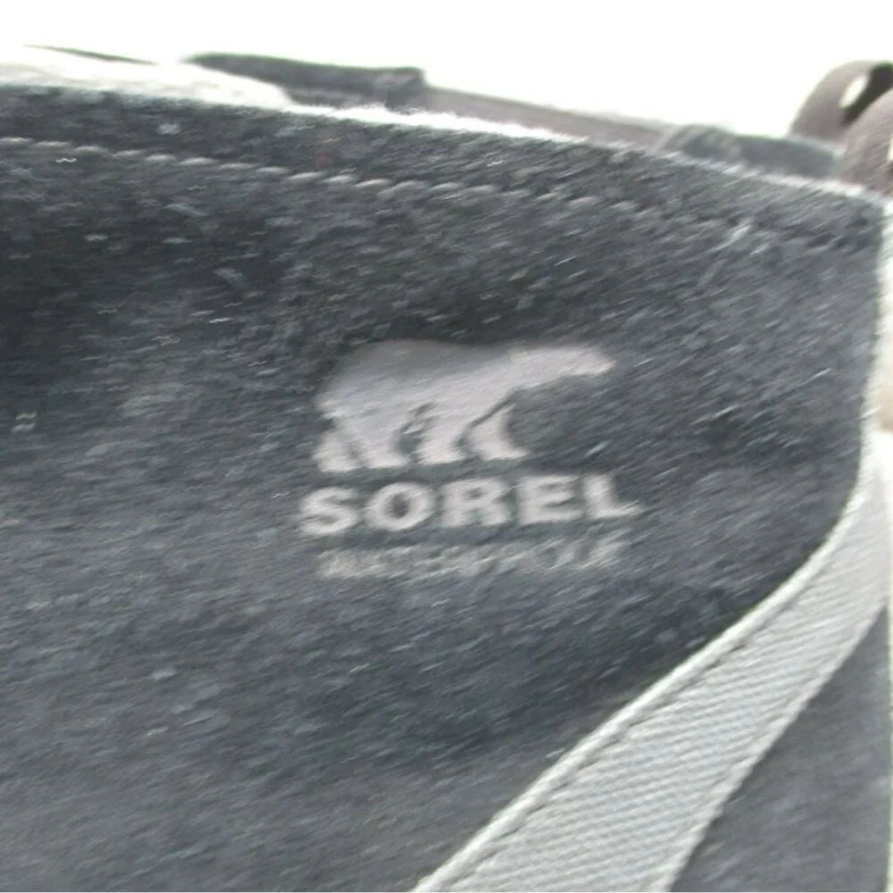 Sorel Shoes Womens Size 8 Black Suede Pull On Ankle Snow Boots *Read*